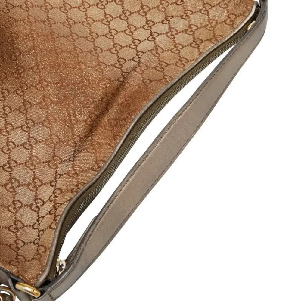 Gucci GG Canvas Heartbit Bamboo Shoulder Bag